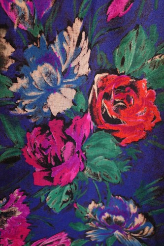 EMANUEL UNGARO TER Vintage 80s Wool Floral Tie Neck Secretary Blouse Top 6 - Bild 9 von 11