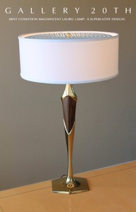 MID-CENTURY-MODERN-LAUREL-TABLE-LAMP-50-039-S-60-039-S-VTG-DESIGNER-ATOMIC-BRASS-RETRO