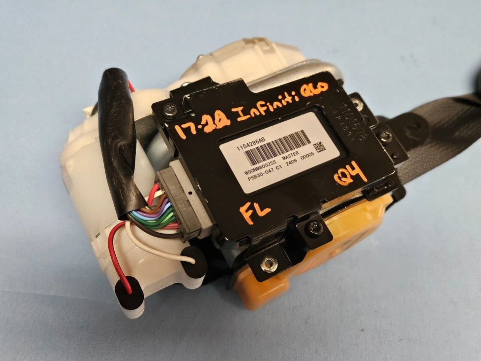 Cinturón de seguridad delantero izquierdo Infiniti Q50 2017-2020 - negro OEM Foto 3 de 4