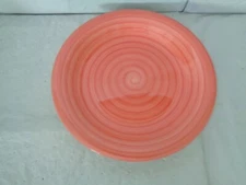 Spirale - Hand-Painted - Orange / Coral Swirl - Salad Plate - 8"