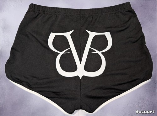 Black Veil Brides Running Yoga Dolphin Shorts Womens Contrast Trim - Picture 1 of 3