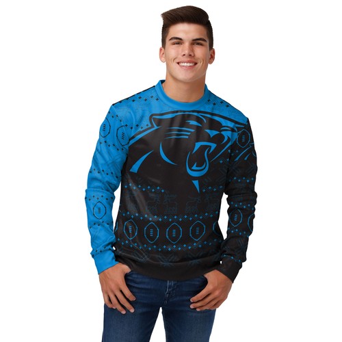 FOCO Men's NFL Carolina Panthers Ugly Printed Sweater - Picture 4 of 6