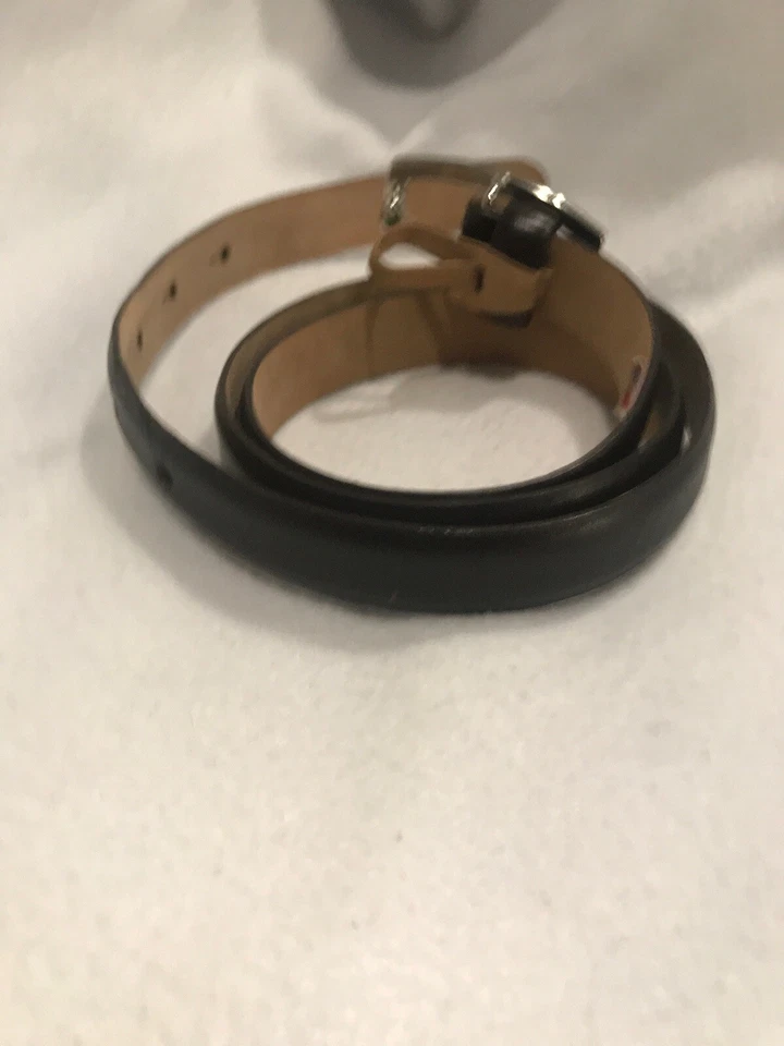 Cinturón Giorgio Armani 151018 Cuero Genuino Marrón Fino Mujer Talla 44 79/31 Foto 3 de 4