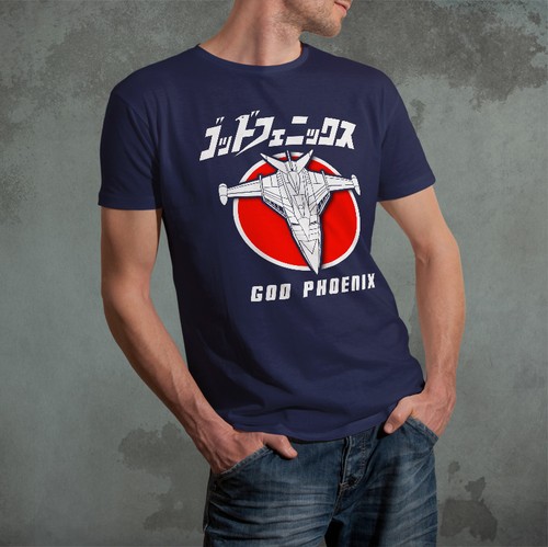 Rare Japan Retro Classic Anime Gatchaman G-force God Phoenix Aircraft T-shirt - Picture 5 of 7