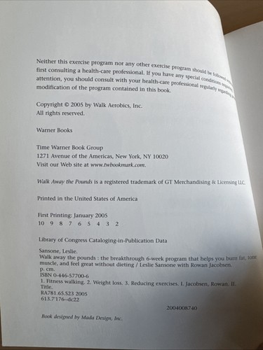Walking Away The Pounds Book Leslie Sansone Book With Out dVD - Picture 6 of 9