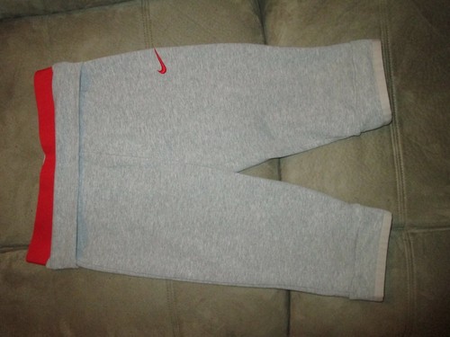 KIDS Nike S Gray & Red Sweat Pants DRI FIT WaistSide2SideStretch12-15" Inseam14" - Picture 6 of 12