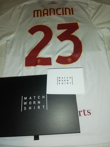 MATCH WORN & SIGNED SHIRT UNWASHED + COA MANCINI CREMONESE ROMA 28/2/23 - Foto 9 di 9