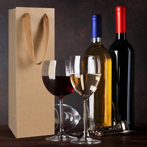 Wine Bottle Gift Bags Bulk Wine Bottle Bags Gifts Paper Bag - Picture 7 of 10
