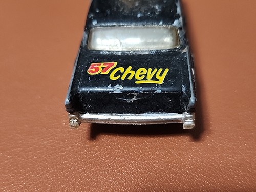 Vintage 1979 Hot Wheels '57 Chevy Black Hot Rod w/ Flames Chevrolet Macau - Picture 5 of 8