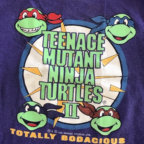 vintage Teenage Mutant Ninja Turtles ll totally bodacious t shirt Toddler 4T - Picture 2 of 5