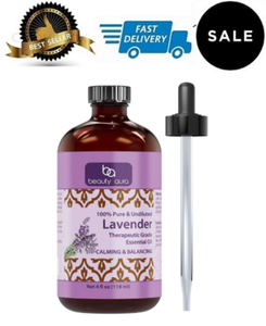 Beauty-Aura-100-Pure-Lavender-Essential-Oil-4-oz-Bottle-Finest-Quality-Ther