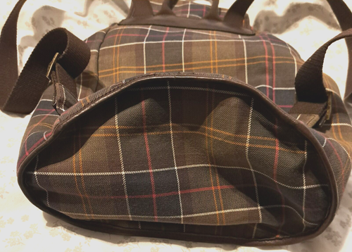 Barbour - Classic Tartan Knapsack/Backpack. Canvas & leather. - Picture 9 of 11