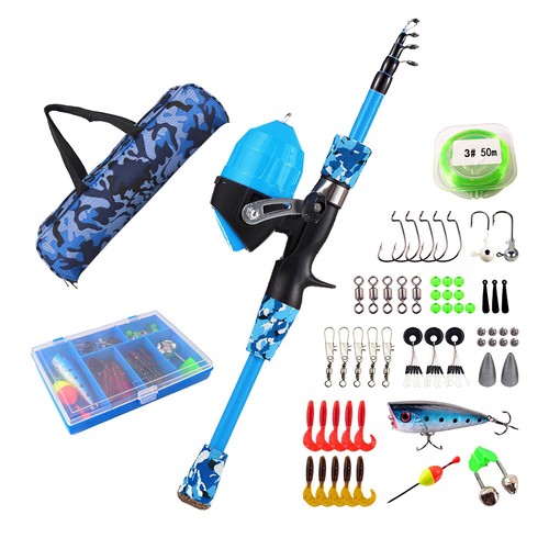 Toddler Kids Boys Girls Telescopic Fishing Rod and Reel Combo Kit w/ Tackle Box - Picture 21 of 23