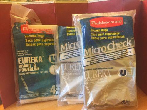 6 RUBBERMAID G282 VACUUM BAGS "U" STYLE MICROCHECK EUREKA BRAVO & POWERLINE +1 - Picture 5 of 5