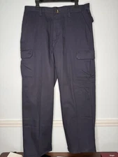 Red Cap Mens Work 36x31 Navy Blue Cargo Pants Zip Closure New With Tags NWT
