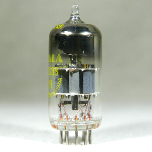 Tesla ECC88/6DJ8 Gold Grid O-Getter Made in Czechoslovakia 1962 stark - Bild 2 von 12