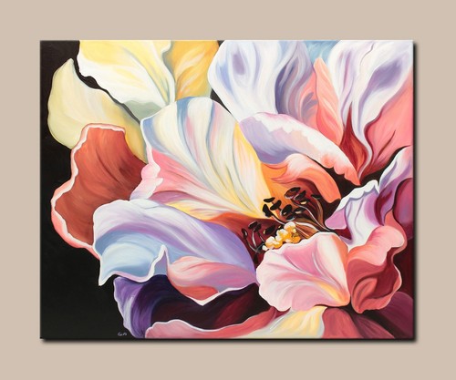 Cuadro acrílico original pintura flores pintura abstracta XXL arte moderno PINTADO A MANO - Imagen 6 de 8