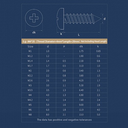 M4 Pozi Button Head Self Tapping Screws Wood Screws- A2 Stainless Steel Tappers - Picture 3 of 7