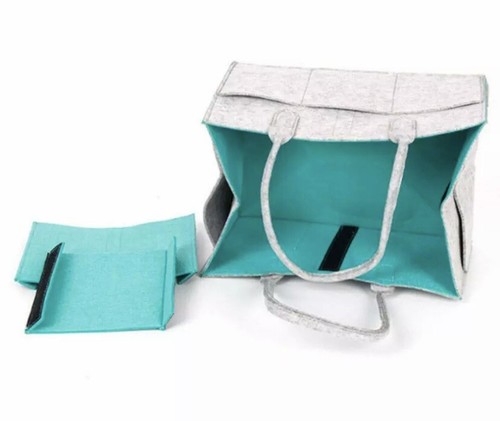 Baby Diaper Organizer Caddy Changing Nappy Kids Storage Carrier Grey Bag US Ship - Picture 8 of 12
