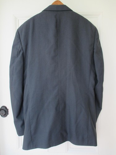 Burberrys Men's Gray Pinstripe Wool Suit 2 Piece 42L 34W Vintage England - Picture 6 of 10