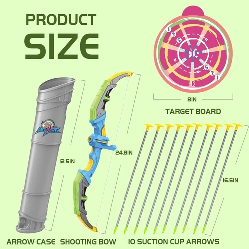 10 Arrow Suckers Per Set Bow and Arrow Toys Set Birthday Target Stand Kids Toys - Picture 2 of 9