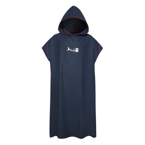 Badeponcho Strandtuch Mikrofaser schnelltrockend Unisex Bademantel Poncho Kapuze - Bild 2 von 3