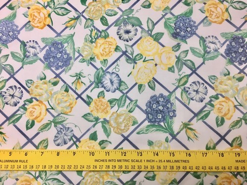Tela de acolchado de algodón con estampado floral rosa azul amarillo y amarillo con estampado de flor nueva Primera calidad - Imagen 2 de 2