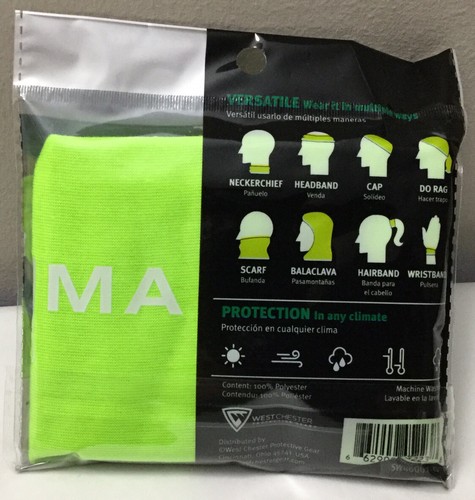 New Westchester Clima-Band Versatile Neon Face Mask Do Rag Scarf Wristband Cap - Picture 3 of 3