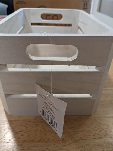 NEU MIT ETIKETT TRUE LIVING WEISSER HOLZBEHÄLTER - Bild 2 von 3
