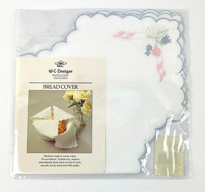 VTG NEW & SEALED W.C. Designs Springtime Floral Embroidered Bread Cover