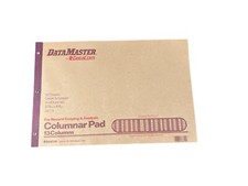 13 Columnar Pad Columns 50 Pages 11x16 Green Tint Paper 3 Hole Punched Columnar