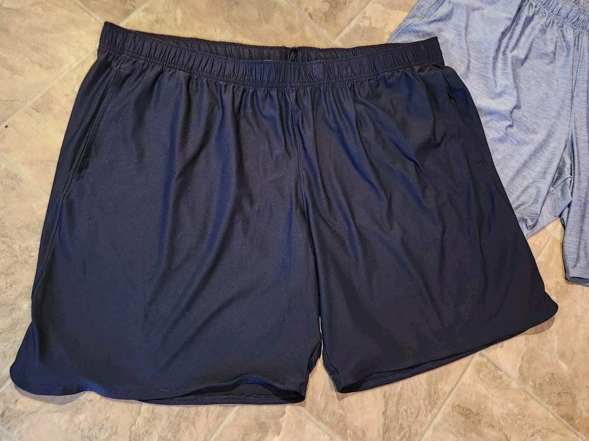 2 Pair Men's Athletic Works Dri-Works Shorts Black/Gray Size