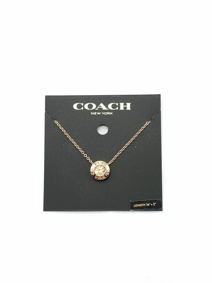 Coach necklace best sale round