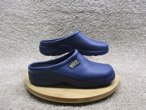 Pittsburgh Pitt Panthers Pantolette Slide Gummi Herren 11 blau geschlossene Zehe College gebraucht, in einwandfreiem Zustand