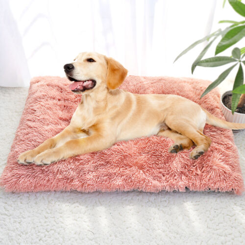 Colchón calmante cama perro mascota peluche esponjoso cachorro gato colchón gris rosa S-XL - Imagen 10 de 16