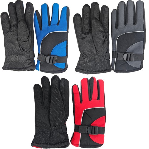Kids Waterproof Winter Ski Gloves Boys Girls Snow Mittens Adjustable Strap Grip - Picture 6 of 19