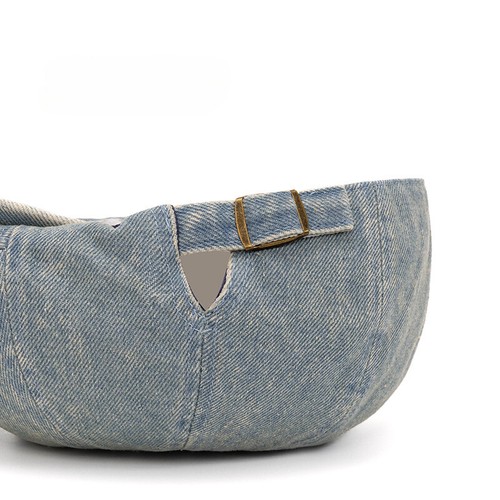 Unisex japanische übergroße Retro Denim Zeitungsjunge Kappe Maler Baskenmütze Hüte Sommer blau - Bild 6 von 10