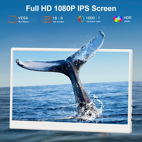 UPERFECT 15,6" Tragbarer Monitor 1920x1080 Gaming Monitor PC Bildschirm - Bild 2 von 9