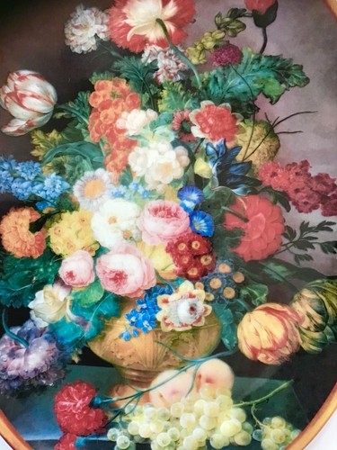 PLATO BARATIJA L. GODINGER CON ARREGLO FLORAL LIMOGES - Imagen 2 de 4