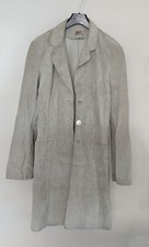 June Suede Leather Coat, Size Uk L