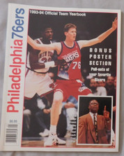 1993-94 Philadelphia 76ers Yearbook + pullout posters