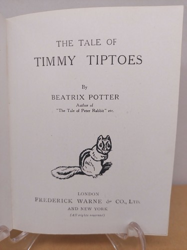 BEATRIX POTTER - THE TALE OF TIMMY TIPTOES F.Warne & Co 1912 B16 - Picture 4 of 10