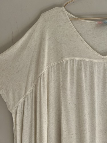 Free People Ivory Boho maxi Dress Size XS Just Add Sun Gauzy Natural relaxed fit - Picture 7 of 8