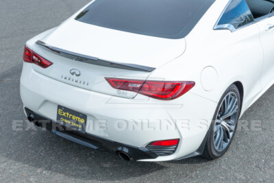 M4 Style High Kick CARBON FIBER Rear Trunk Wing Spoiler For 17-Up Infiniti Q60
