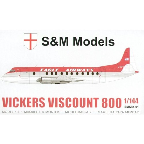 SMK44-01 - Vickers Viscount 800 "Eagle Airways" Flugzeug Plastik Modellbausatz