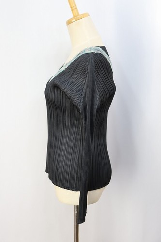 PLEATS PLEASE Black Long Sleeve Top 172 8357 - Picture 2 of 5