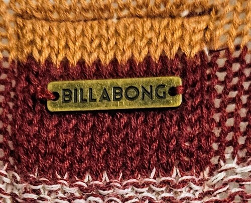 Billabong Womens Long Cardigan Sweater Size Large Multicolored Striped Casual - Picture 5 of 7