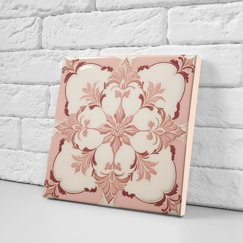 Azulejos de pared de cerámica victoriana - Juego de 2 azulejos de cerámica para salpicadero de cocina para baño - Imagen 2 de 3