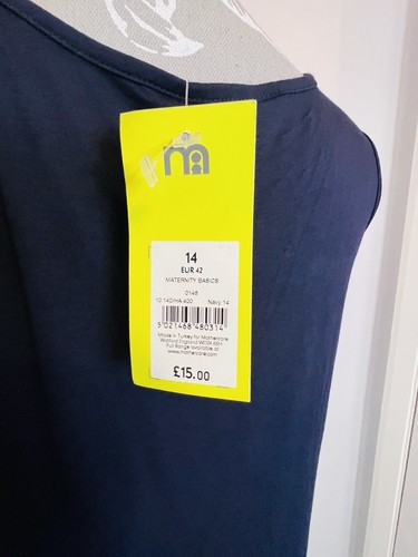 Blooming Marvellous (Mothercare) Maternity Longline Vest Dress UK 14 Navy BNWT - Picture 6 of 7