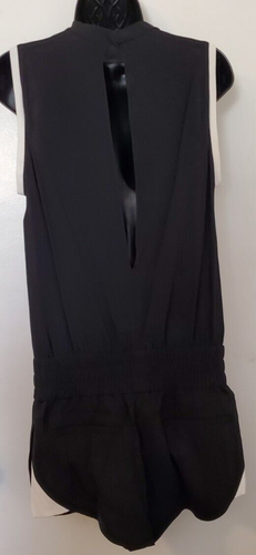 HELMUT LANG Black & White Torsion Sleeveless Romper Sz 4 - Picture 2 of 4